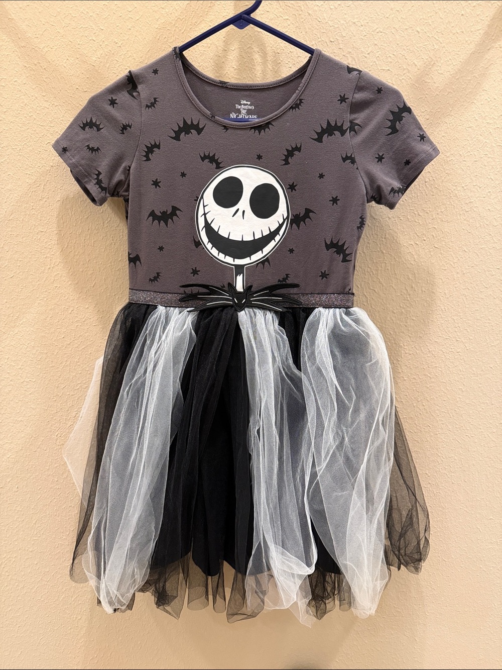 Disney The Nightmare Before Christmas Gray Black White Tutu Dress
